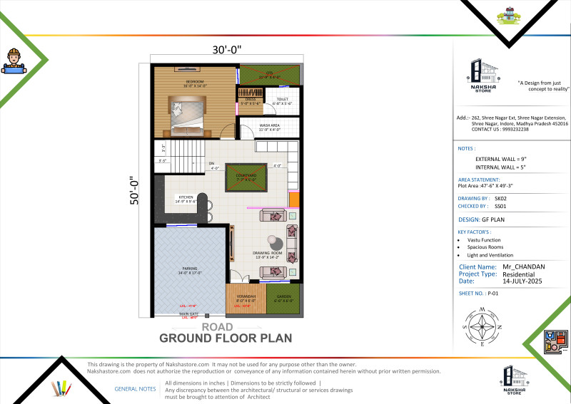 30x50 House Plan A00